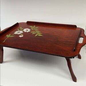 Vintage 40’s The Golden Rule” wood folding adjustable lap TV tray writing desk